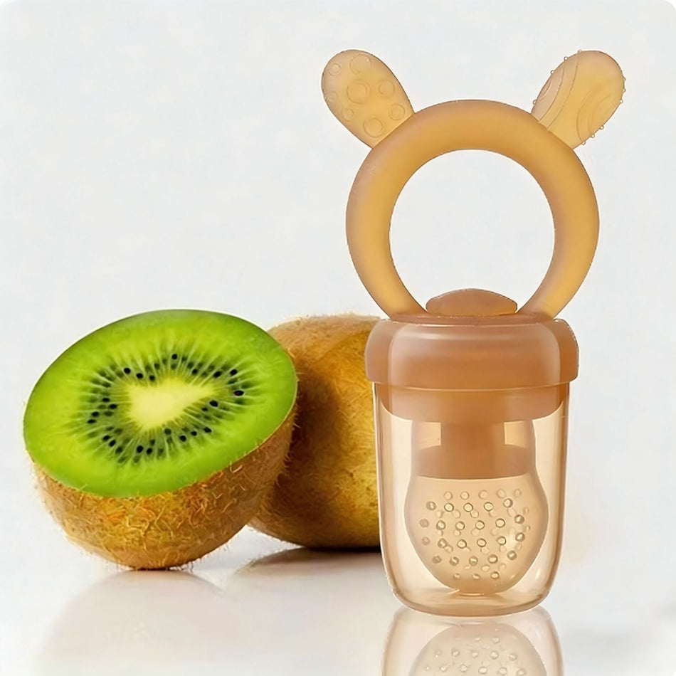 Pushable Food Grade Silicone Baby Fruit and Vegetable Feeder