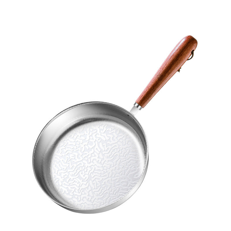 304 Stainless Steel Mini Frying Pan, Snowflake Pattern