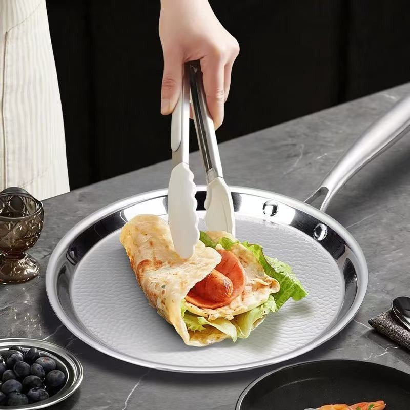 Titanium Hammer Pattern Frying Pan, Uncoated Non-Stick
