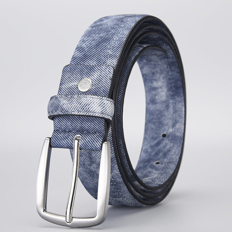 Korean Style PU Leather Belt with Pin Buckle for Men