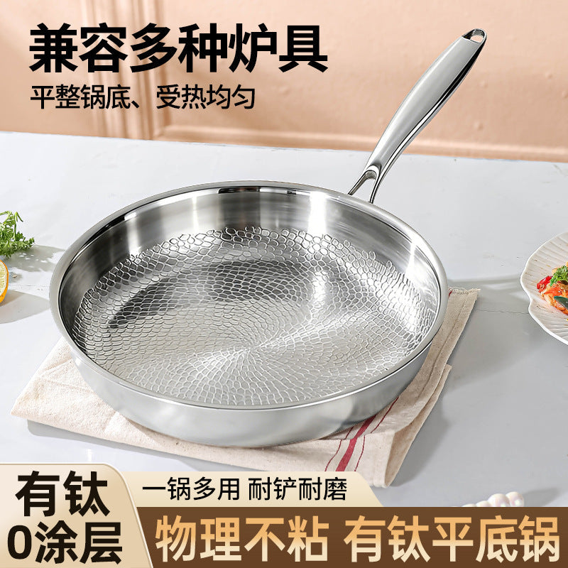 Titanium Hammered Non-Stick Frying Pan, Uncoated