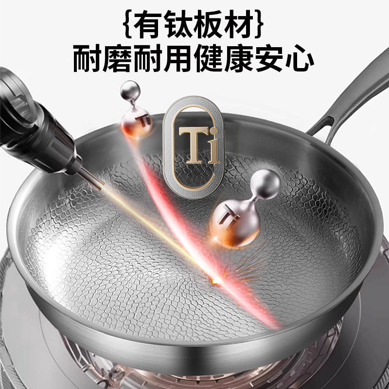 Titanium Hammered Non-Stick Frying Pan, Uncoated