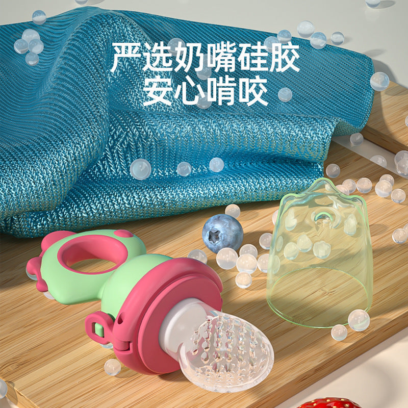 Joyncleon Push-Type Dinosaur Baby Fruit and Vegetable Feeder