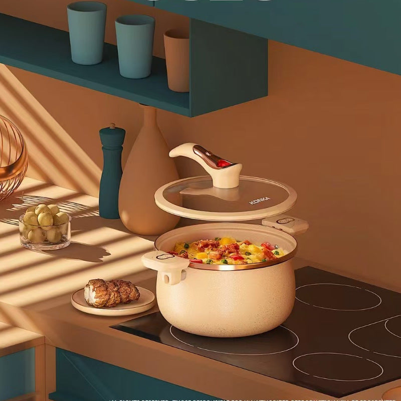 Non-Stick Pumpkin Micro-Pressure Soup Pot, Large Capacity
