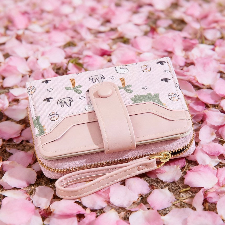 Women's Printed Animal Design Short Wallet with Coin Pocket