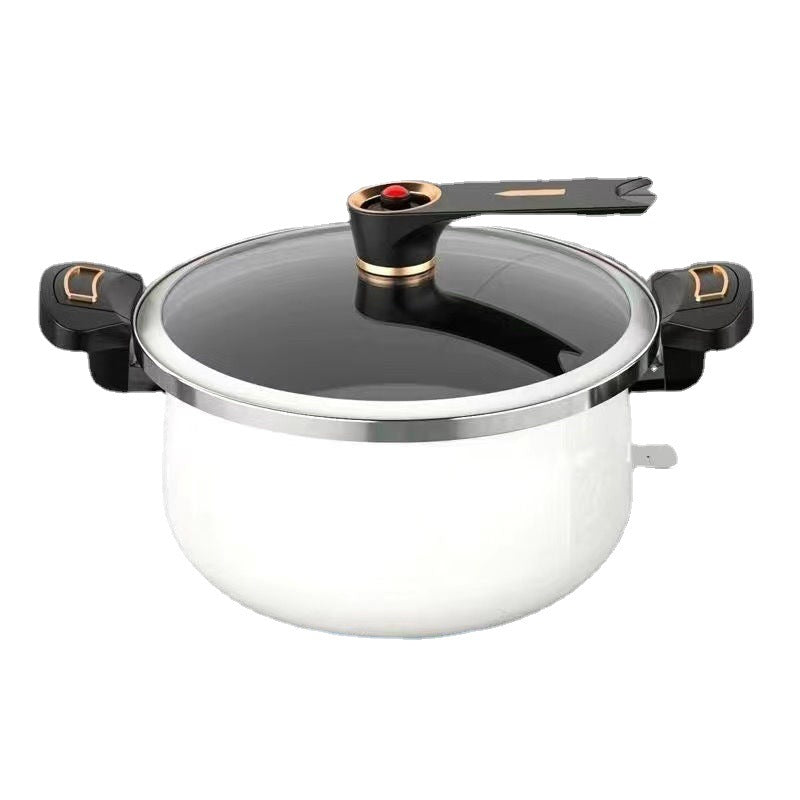 Enamel Micro-Pressure Soup Pot, Non-Stick Double-Ear