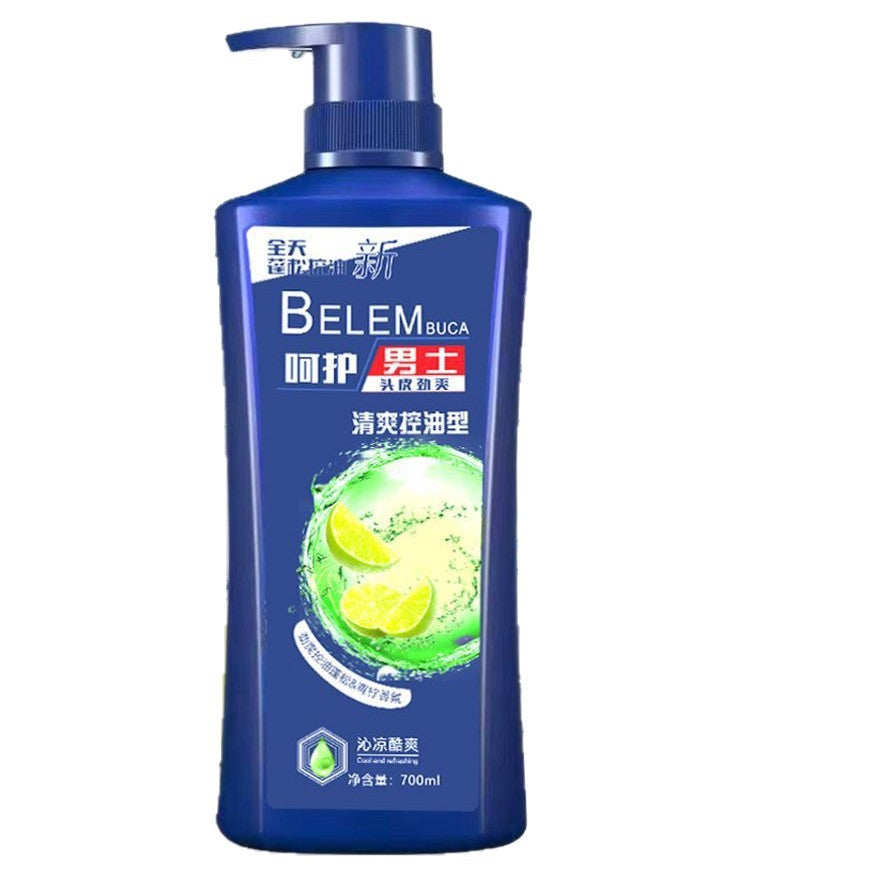 Men's Refreshing Oil Control Shampoo, 700ml Large Size
