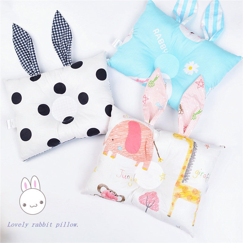 Yuan Cream Baby Pure Cotton Rabbit Head Shaping Pillow