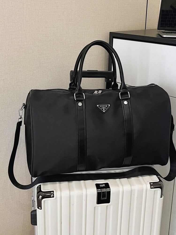 Large Capacity Woven PU Leather Travel Shoulder Bag
