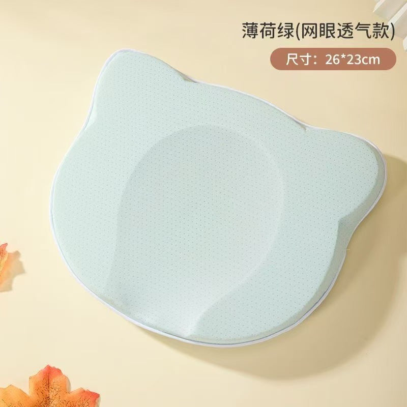 Round Nylon Baby Head Shaping Silicone Pillow for Infants 6+