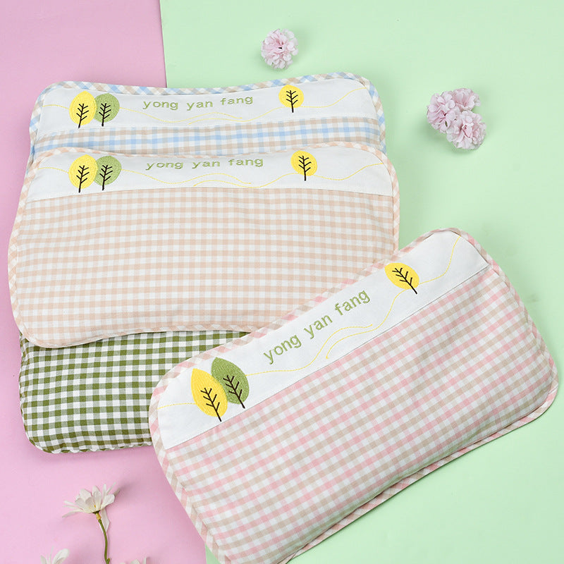 Rectangular Ramie-Cotton Baby Head Shaping Pillow