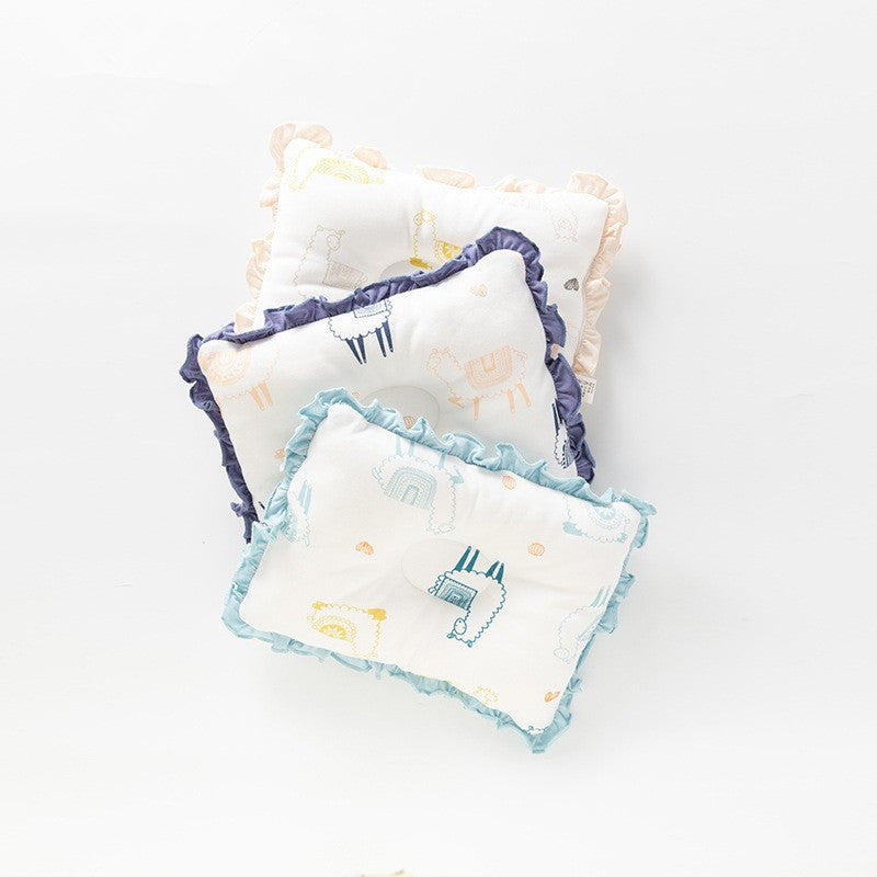 Pure Cotton Newborn Safety Groove Head Shaping Pillow
