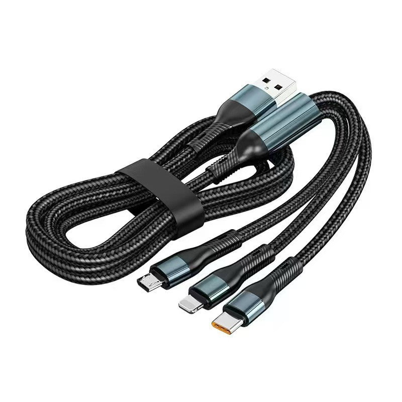 120W 3-in-1 Fast Charging Cable for Multiple Devices