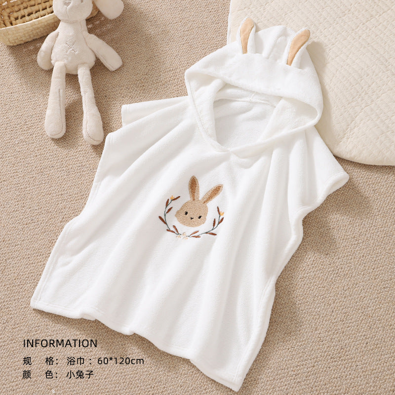 Yun Microfiber Hooded Children's Bath Towel Cape for Babies