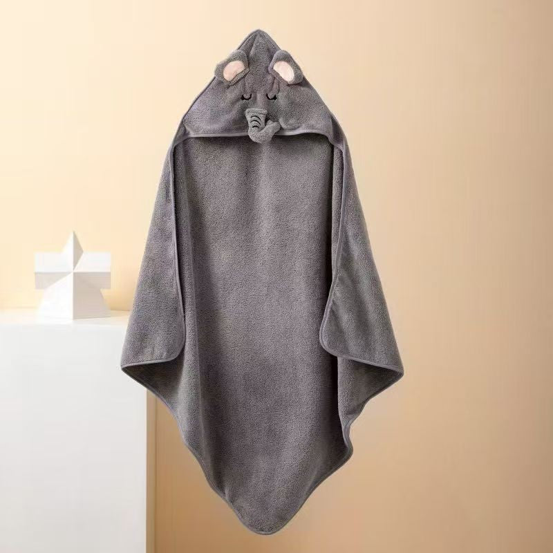 Shurou Coral Fleece Hooded Children's Bath Towel