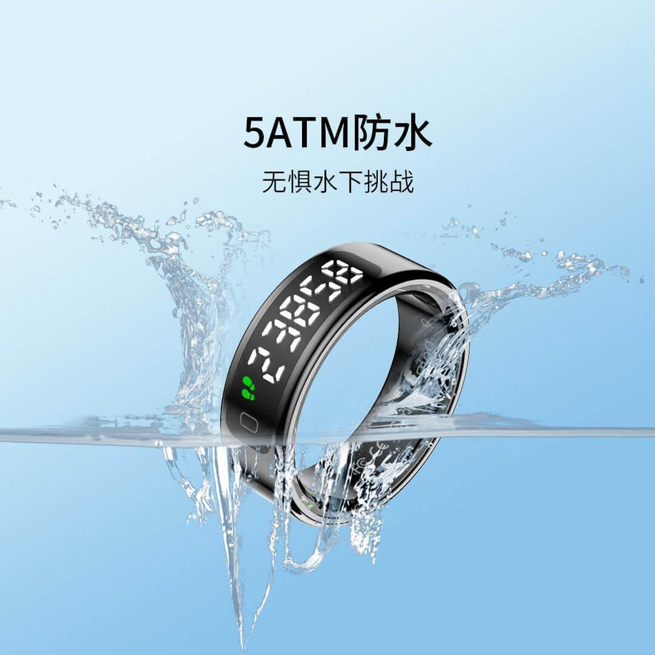 Smart Ring with Digital Display, Health & Activity Tracking