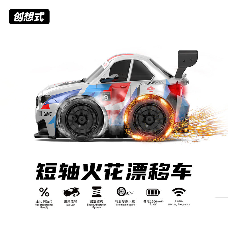 4WD Spark Drift RC Stunt Car with Lights and Remote Control
