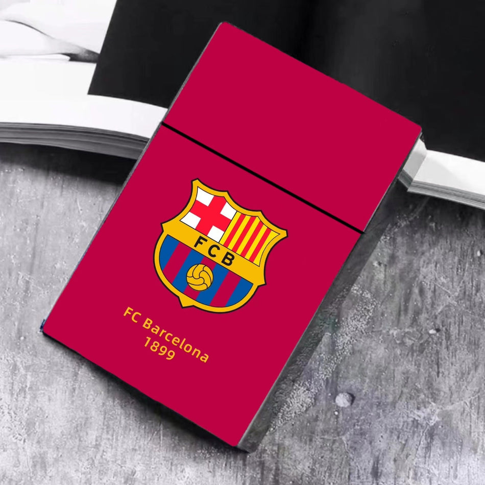 European Cup Star Card Cigarette Case, 20-Slot Storage