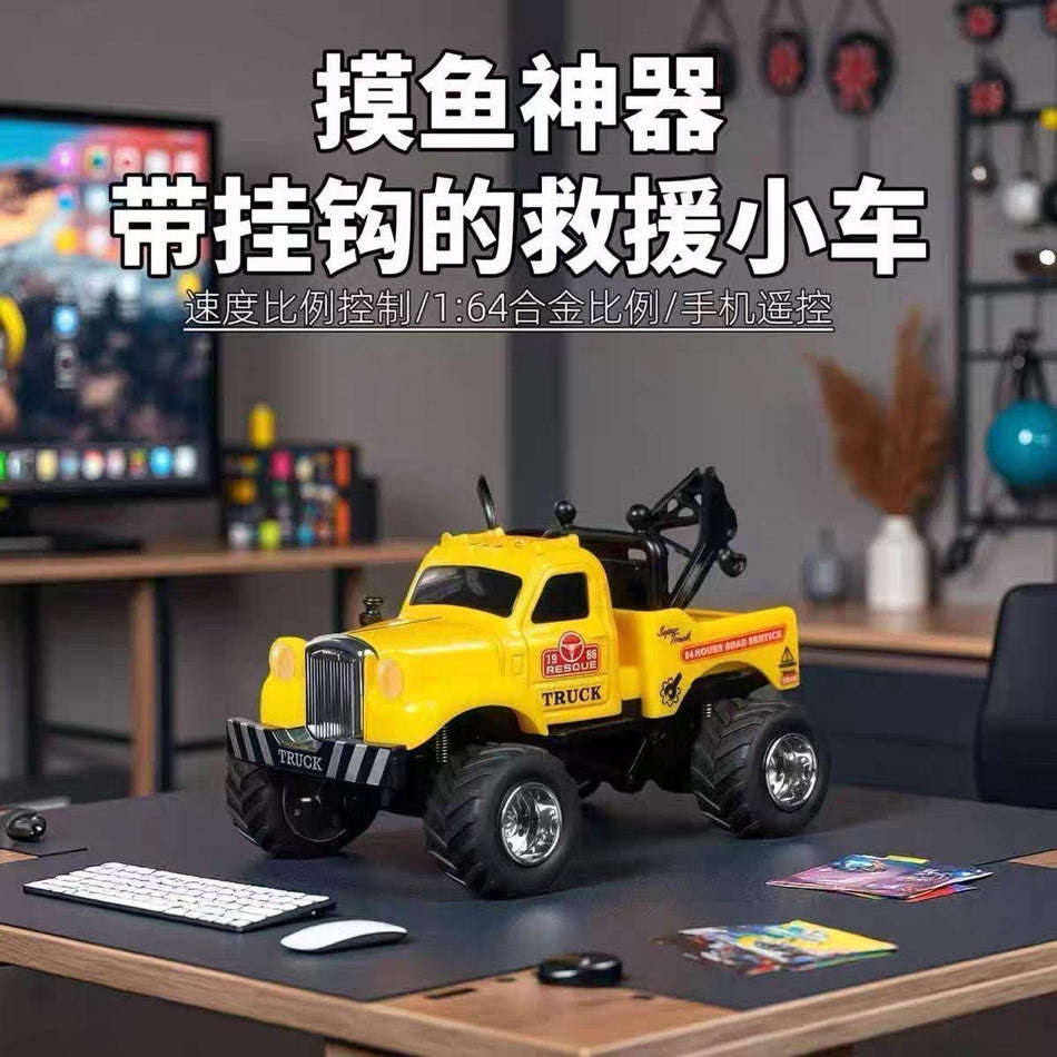 Alloy Road Rescue Transport Truck Toy for Kids