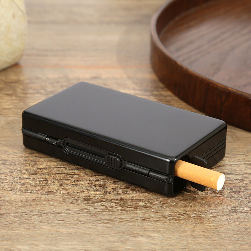 Ultra-Thin Automatic Aluminum Alloy Cigarette Case, 10-Pack