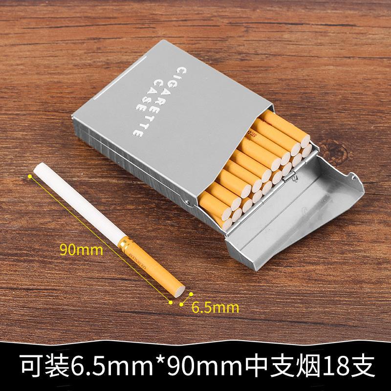 Anti-Pressure Aluminum Alloy Cigarette Case, Pop-Up Cover