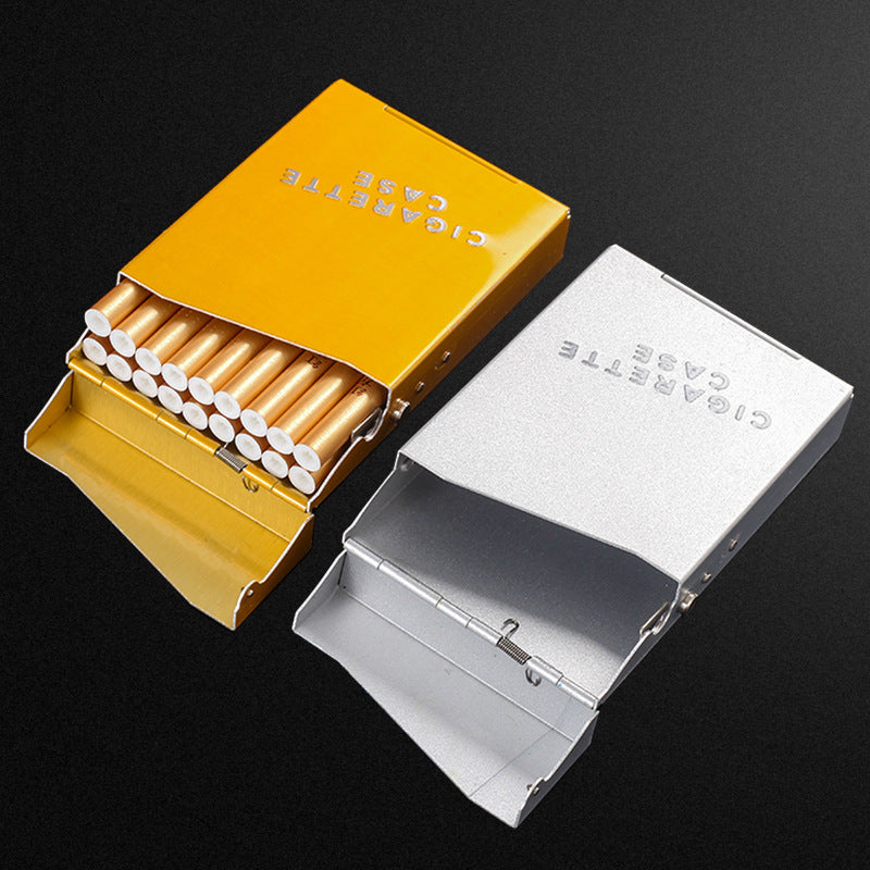 Anti-Pressure Aluminum Alloy Cigarette Case, Pop-Up Cover