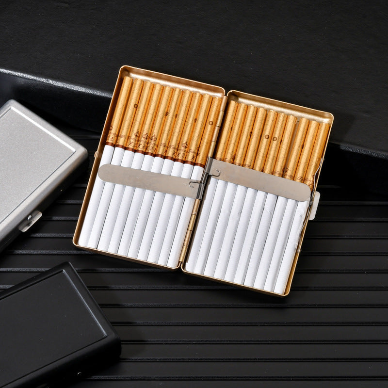 Extended Matte Metal Cigarette Case, Multi-Size Compatible