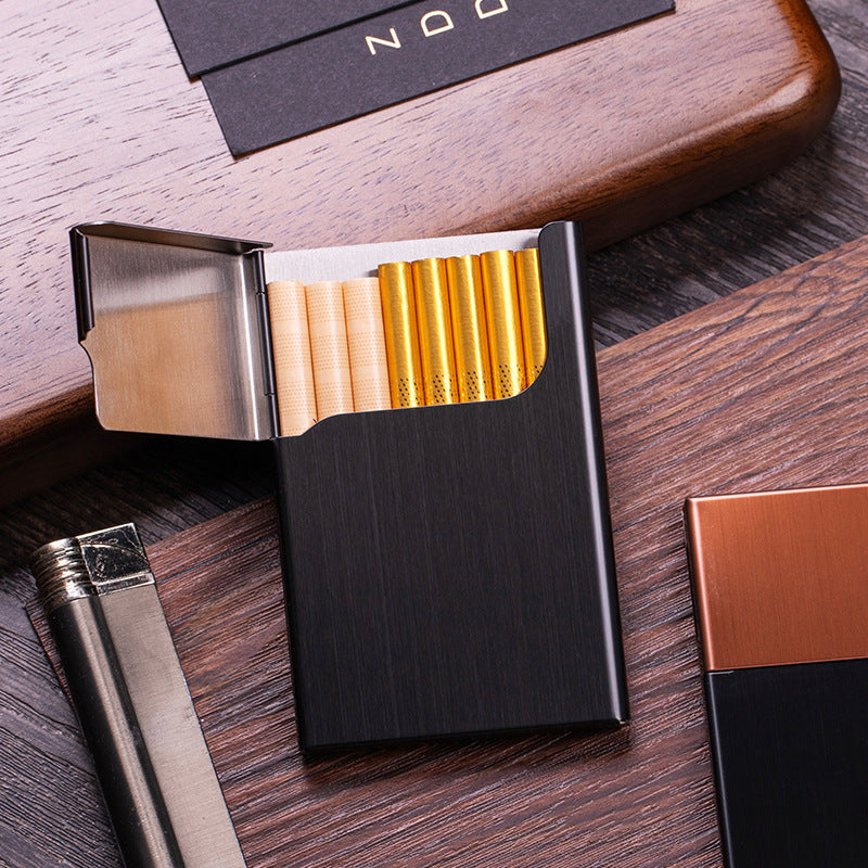 Extended Stainless Steel Cigarette Case, 9-Pack Slim