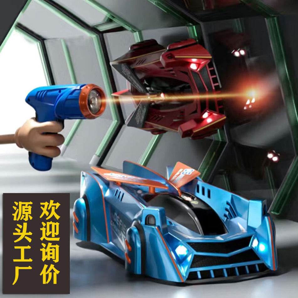 Infrared Wall Climbing RC Car with Light-Chasing Stunt Control
