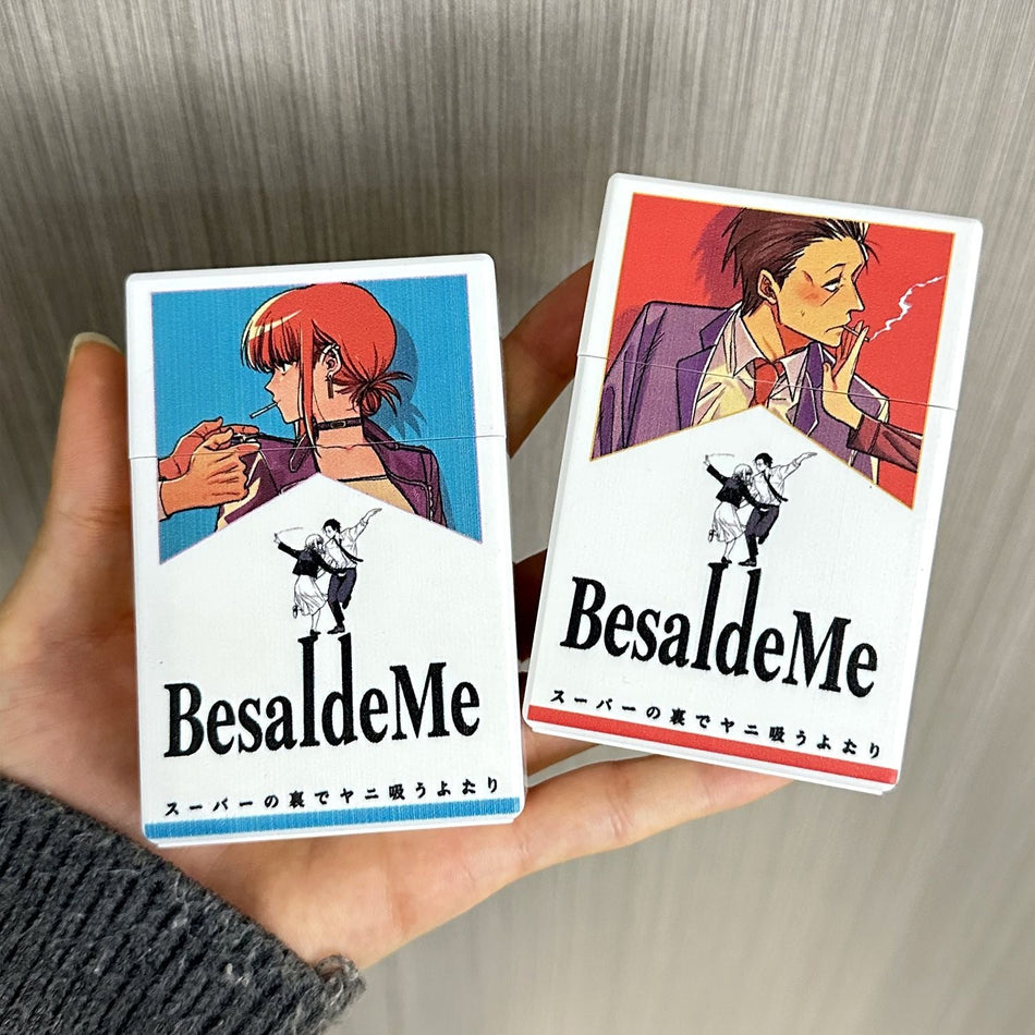 Anime-Themed Flip-Top ABS Cigarette Case, Anti-Fall Design