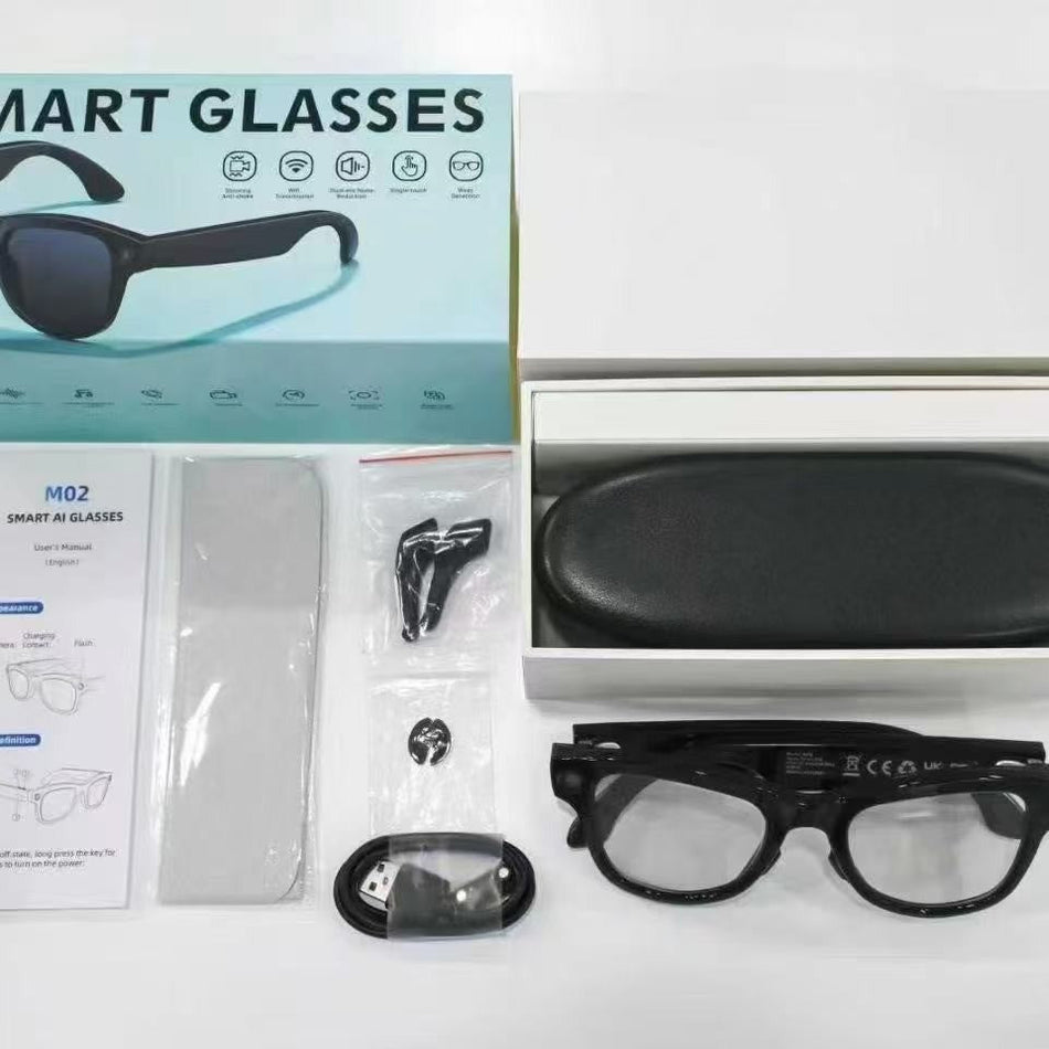 M02Ultra Smart Glasses with 8MP Camera & AI Translation