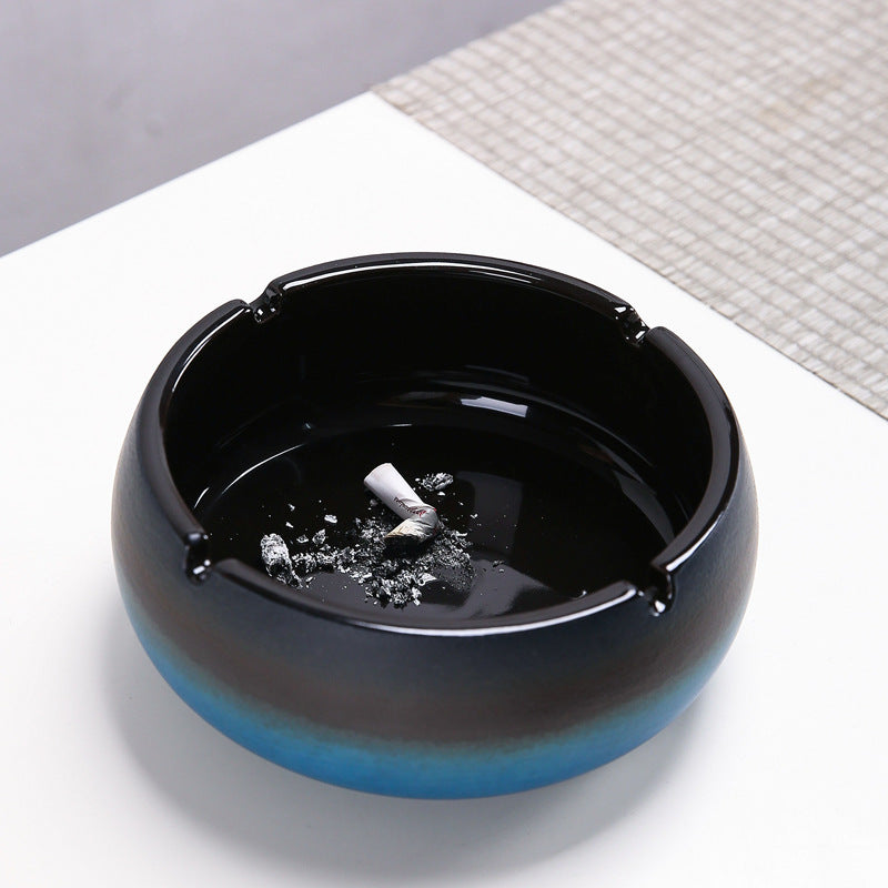 Rustic Ceramic Haina Ashtray with Lid