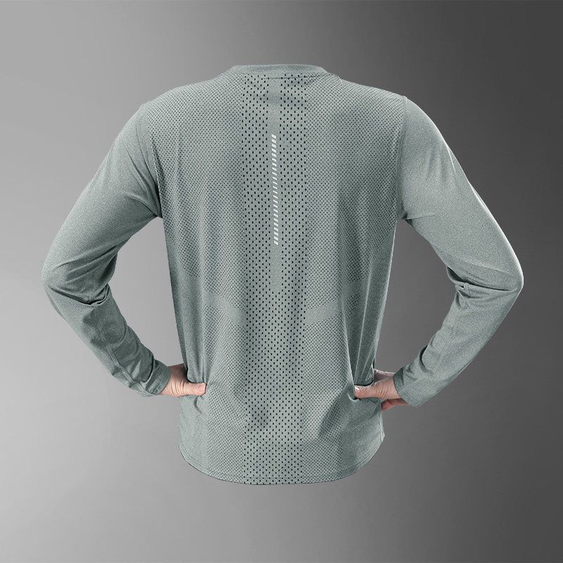 Men's Long-Sleeve Quick-Dry Sports T-Shirt for Outdoor Training