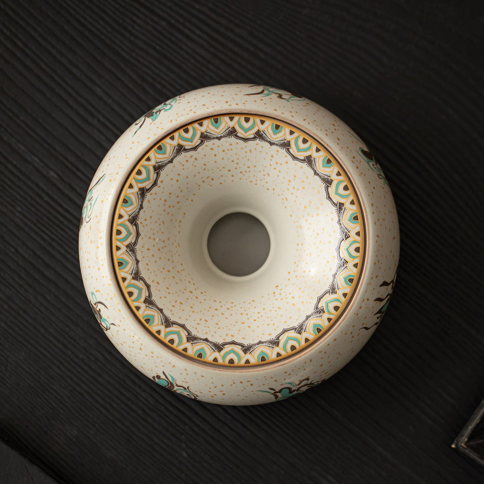 Chenxiang Qingyun Ru Kiln Ceramic Ashtray with Lid