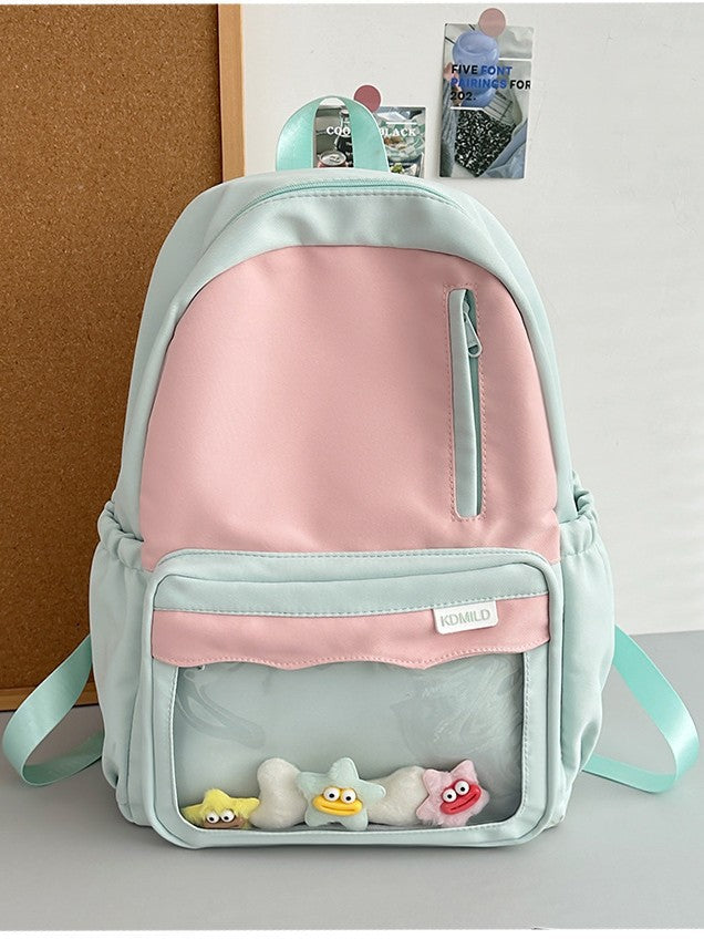 Cute Doll School Backpack Large Capacity Student Travel Bag