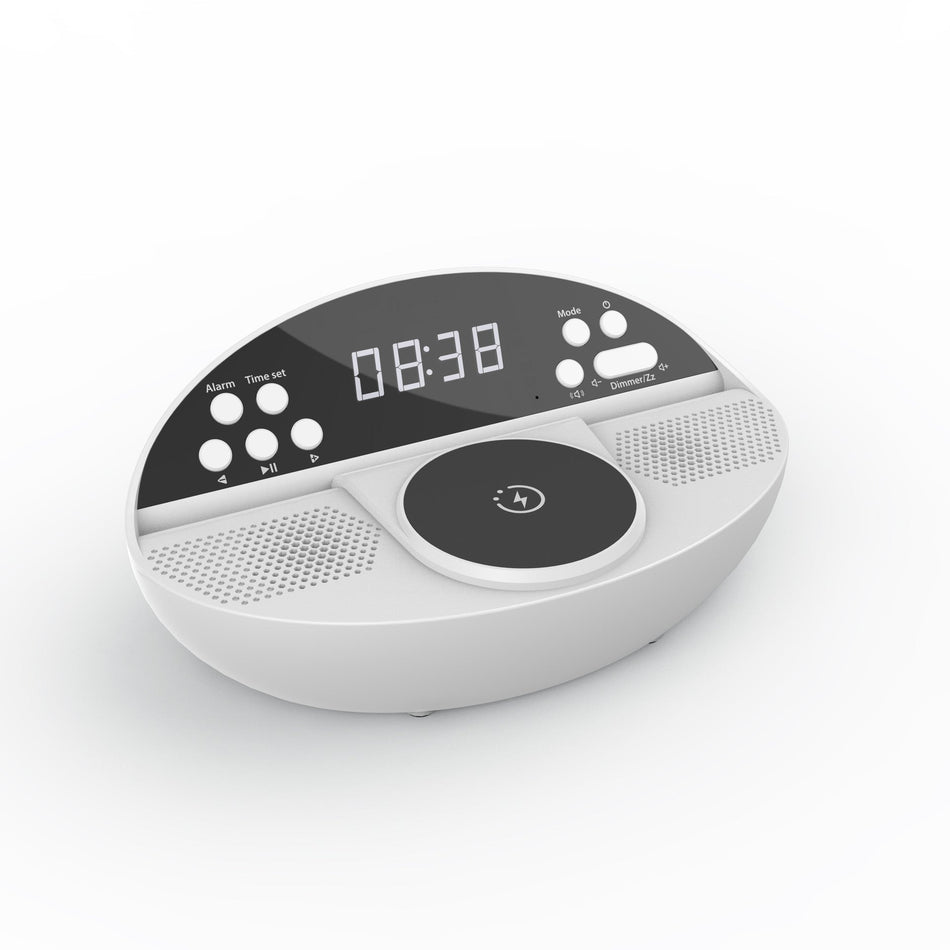 WD-101 Bluetooth Speaker with Wireless Charging & Alarm Clock