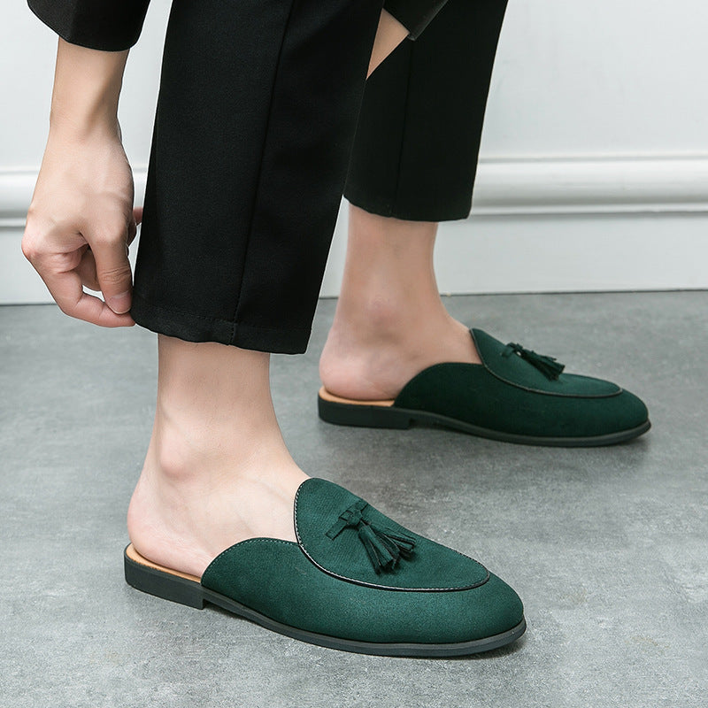 Women's Leather Slip-On Loafers with Tassel Detail