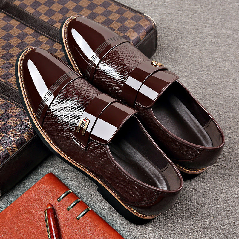Men's Pointed Toe Leather Dress Shoes for Business and Weddings
