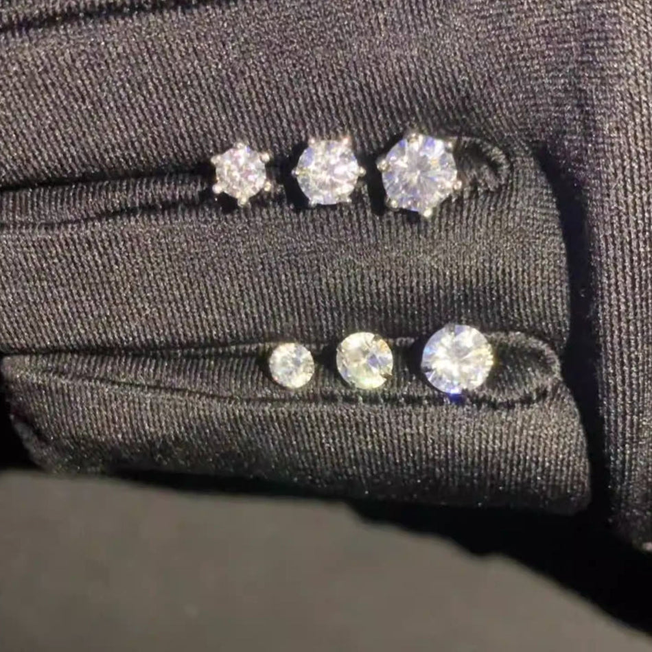 Men's Six-Claw Zircon Earrings with Hip-Hop Street Style