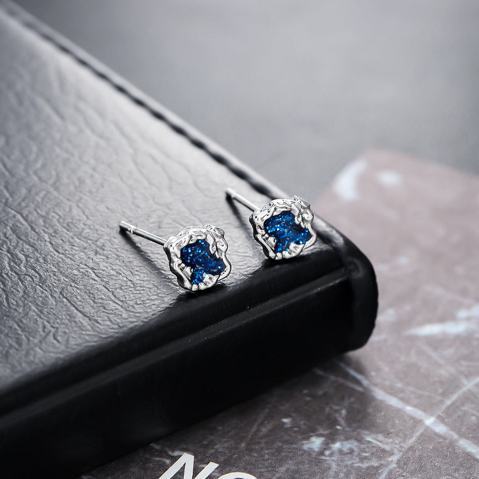 Men's Irregular Oil Drop Earrings with Niche Stylish Design
