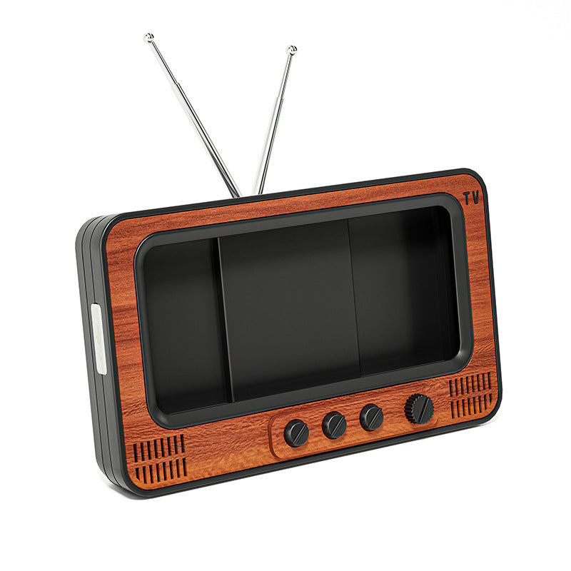 Retro TV-Style Mobile Phone Screen Amplifier Stand