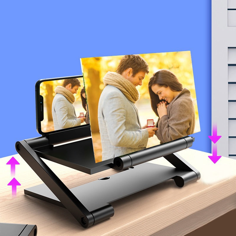 Height-Adjustable Mobile Phone Screen Amplifier Stand