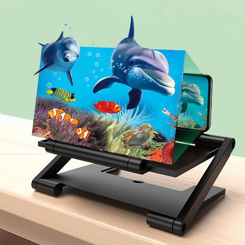 Height-Adjustable Mobile Phone Screen Amplifier Stand