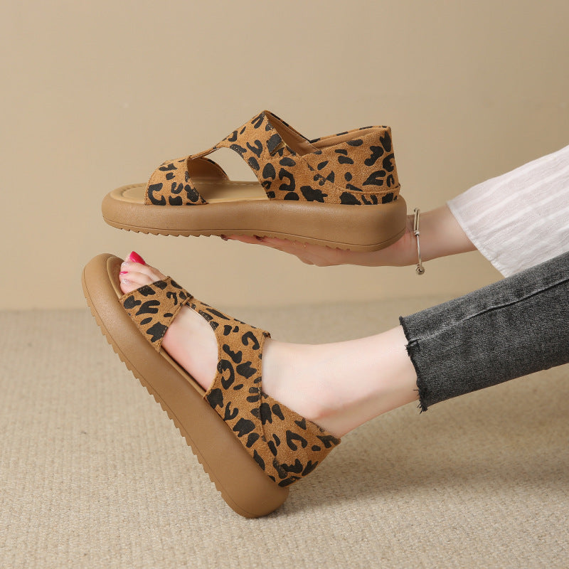 Women’s Lightweight Roman Flat Sandals, Soft Sole Slip-On Shoes