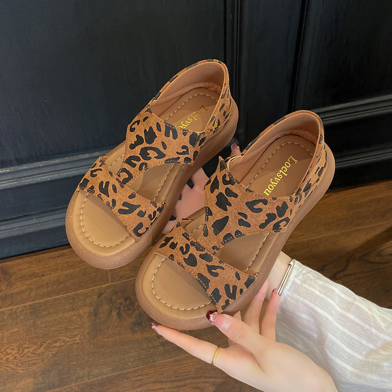Women’s Lightweight Roman Flat Sandals, Soft Sole Slip-On Shoes
