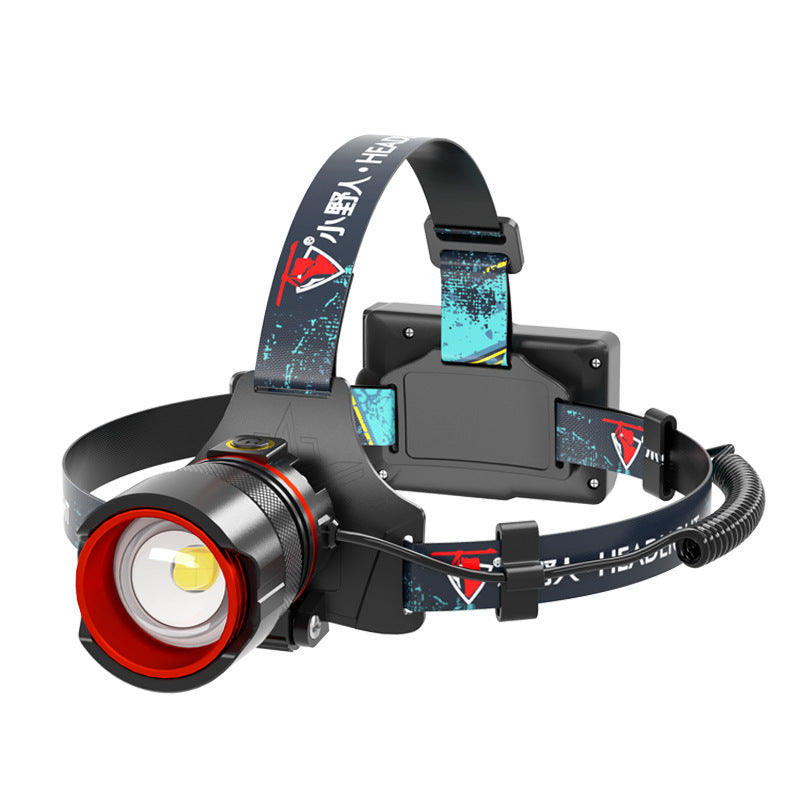 Rechargeable LED Headlamp with Zoom and Motion Sensor