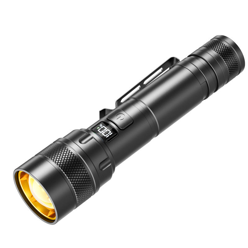 Rechargeable LED Flashlight with Long-Range Focus Beam