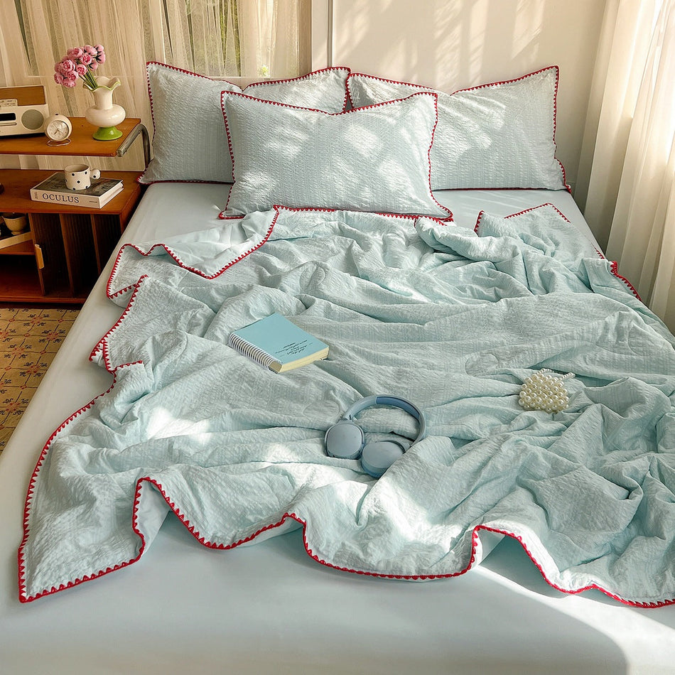 Cotton Gauze Summer Quilt Four-Piece Bedding Set