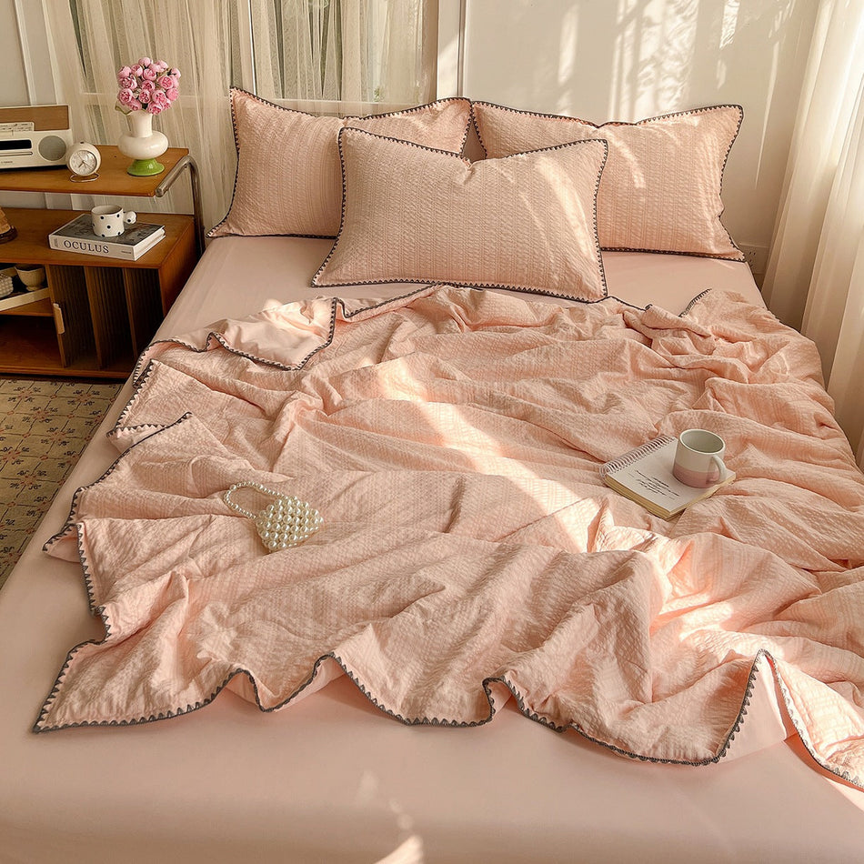 Cotton Gauze Summer Quilt Four-Piece Bedding Set