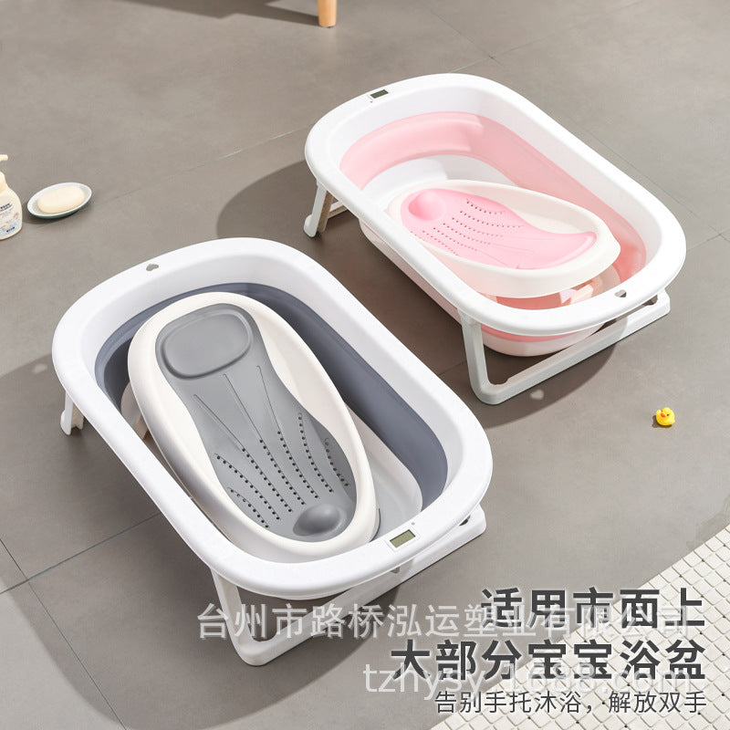 Foldable Baby Bathtub with Real-Time Temperature Display